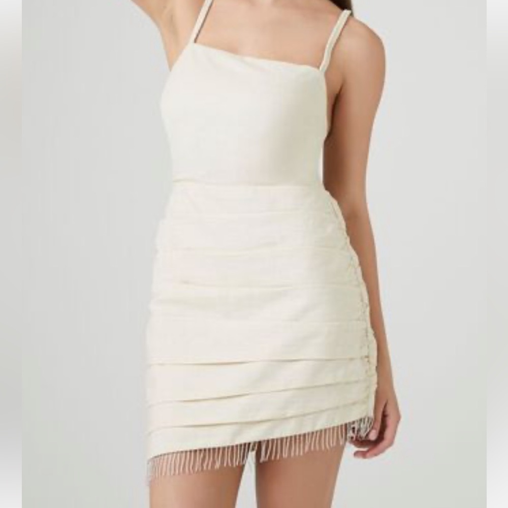 New Beaded Linen Forever 21 Dress